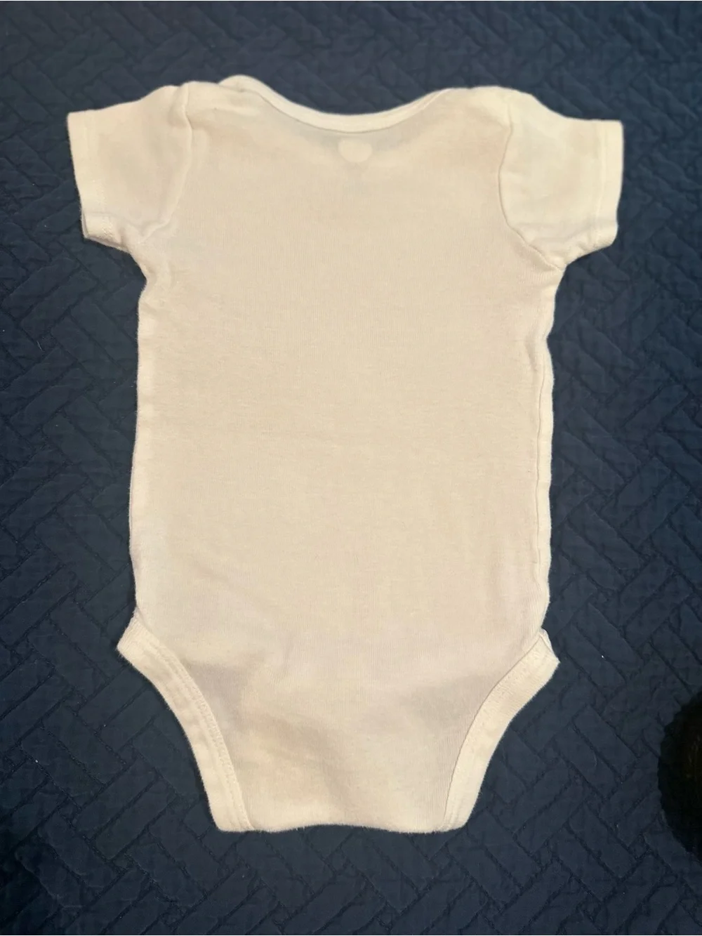 Classic White Short-Sleeve Cotton Baby One-Piece Onesie size 3-6 M
